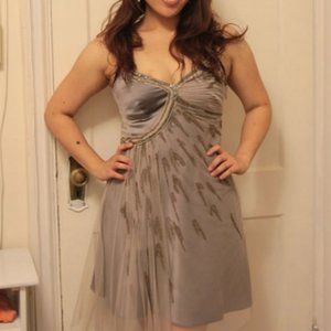 KAREN MILLEN Sequin Beaded Cocktail Dress 8/M